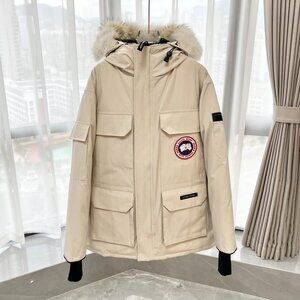 Canada Goose Beige Parka with Fur Hood